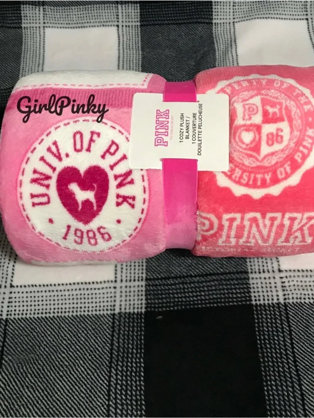 VS PINK COLORBLOCK COZY PLUSH BLANKET PINK FRIDAY 2026 LIMITED EDITION